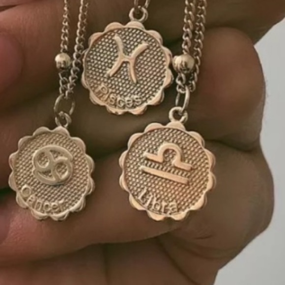 Gold Zodiac Coin w/Ball Bead Chain - Picture 3 of 16